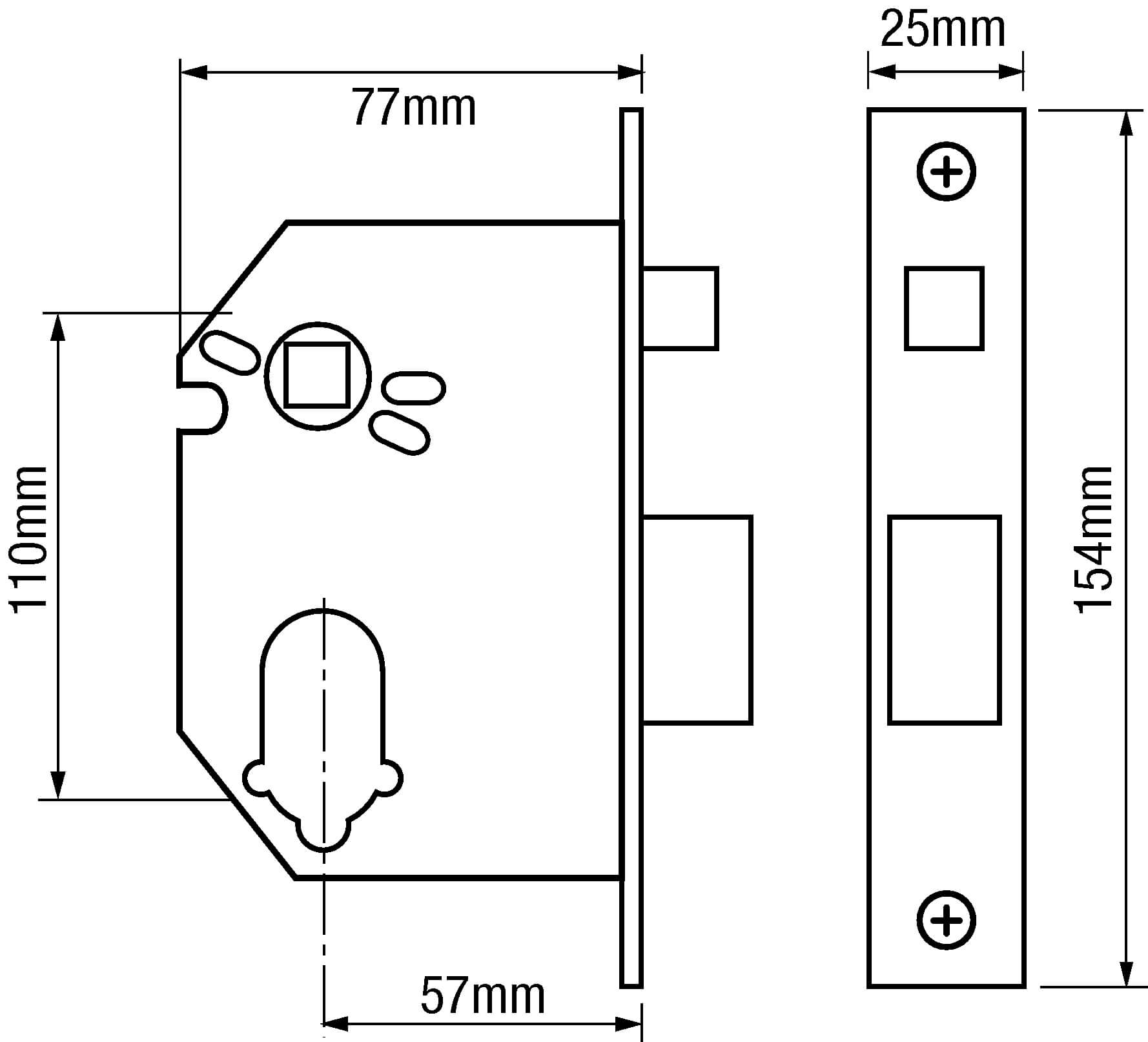 Bramah 3065 Kompact Mortice Sashlock