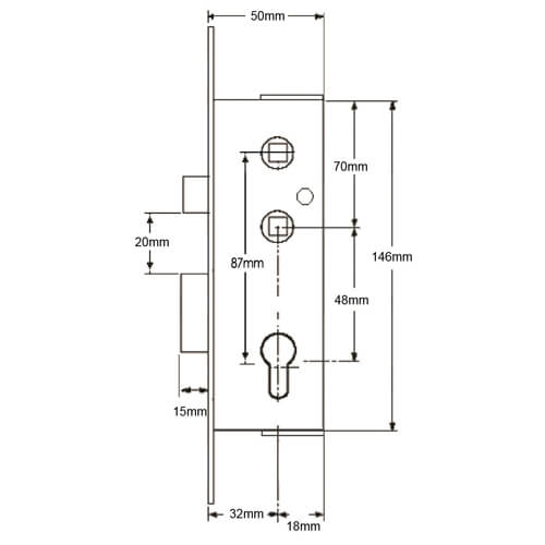 ABT Gibbons Monalock Copy Multipoint Gearbox Without Snib For UPVC Doors - Lift Lever or Double Spindle