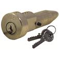 ILS Roller Shutter Bullet Lock - Round Face 24mm Diameter With Black Roll Pin