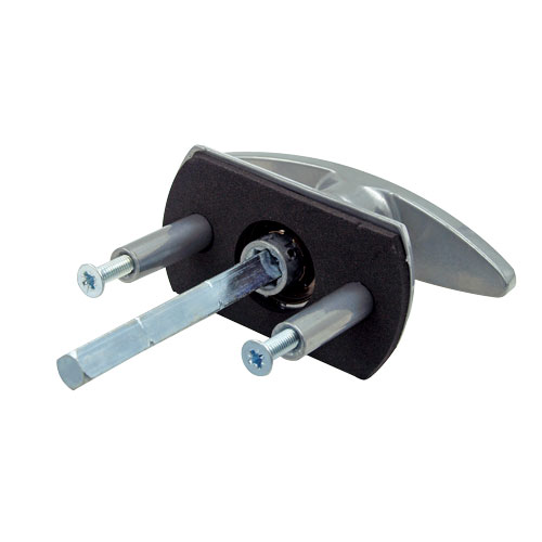 Universal Garage Door T Handle - Diamond Spindle - Long Lugs - Rear Fix