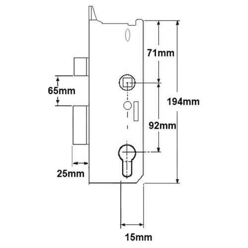 Fuhr Genuine Multipoint Gearbox - With Pre-Fitted Ball Bearing, Spring, and Screw - Lift Lever