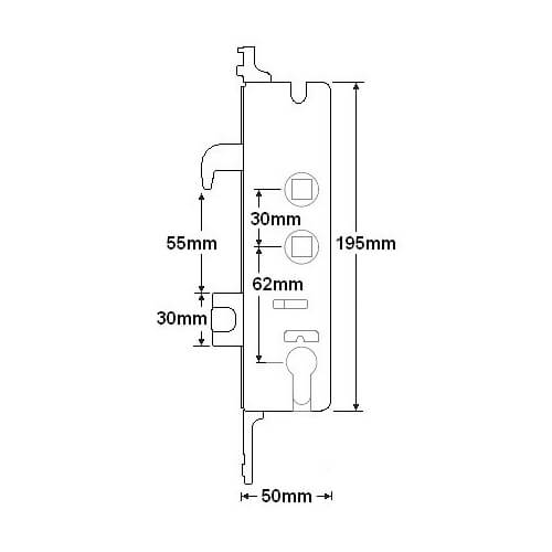 Yale G2000 Genuine Multipoint Gearbox - Lift lever or Double Spindle