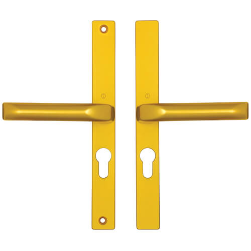 Hoppe London Lever Lever UPVC Multipoint Door Handles -  48mm PZ Sprung 215mm Screw Centres