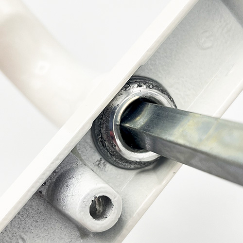 Hoppe London Lever Lever UPVC Multipoint Door Handles -  92mm PZ Unsprung 122mm Screw Centres