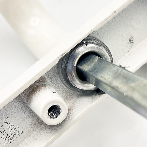 Hoppe London Lever Lever UPVC Multipoint Door Handles -  92mm PZ Unsprung 122mm Screw Centres