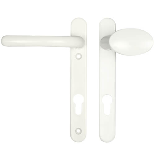 Fab & Fix Windsor Lever Moveable Pad UPVC Multipoint Door Handles - 92mm PZ Sprung 122mm Screw Centres 