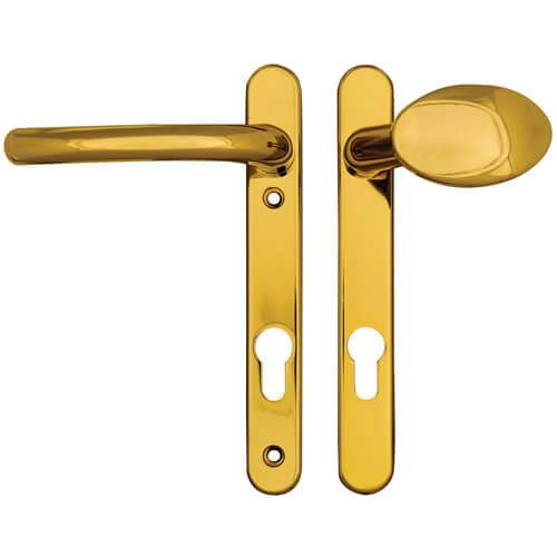 Fab & Fix Windsor Lever Moveable Pad UPVC Multipoint Door Handles - 92mm PZ Sprung 122mm Screw Centres 