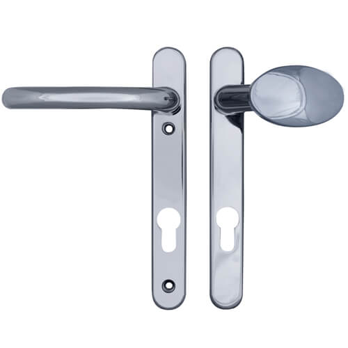 Fab & Fix Windsor Lever Moveable Pad UPVC Multipoint Door Handles - 92mm PZ Sprung 122mm Screw Centres 
