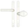 Hoppe Atlanta Lever Moveable Pad UPVC Multipoint Door Handles - 92mm/62mm PZ Sprung 215mm Screw Centres