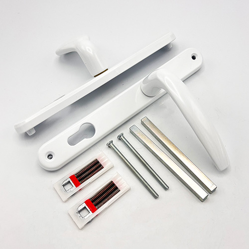 Hoppe Atlanta Lever Moveable Pad UPVC Multipoint Door Handles - 92mm/62mm PZ Sprung 215mm Screw Centres