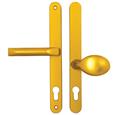 Hoppe London Lever Moveable Pad UPVC Multipoint Door Handles - 92mm/62mm PZ Sprung 240mm Screw Centres
