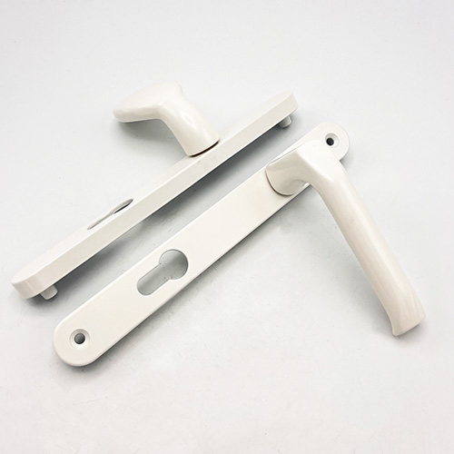 Hoppe Asgard Lever Moveable Pad UPVC Multipoint Door Handles - 92mm/70mm PZ Unsprung 205mm Screw Centres