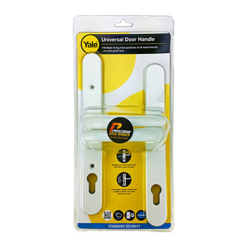 Yale Adjustable Lever Lever UPVC Multipoint Door Handles -  92mm PZ Sprung 196-252mm Screw Centres