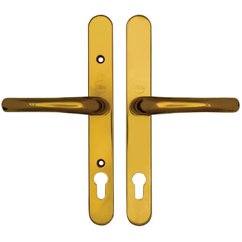 Yale Adjustable Lever Lever UPVC Multipoint Door Handles -  92mm PZ Sprung 196-252mm Screw Centres
