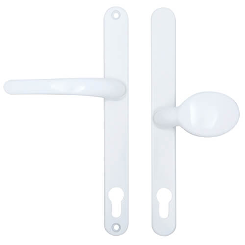 Millenco Lever Moveable Pad UPVC Multipoint Door Handles - 117mm/86mm PZ Sprung 237mm Screw Centres