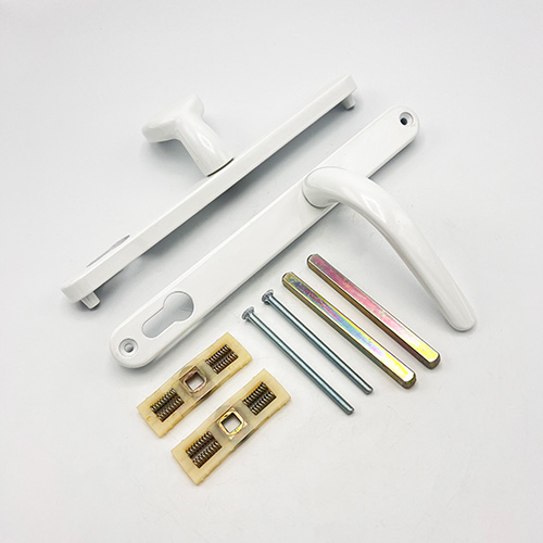 Millenco Lever Moveable Pad UPVC Multipoint Door Handles - 117mm/86mm PZ Sprung 237mm Screw Centres