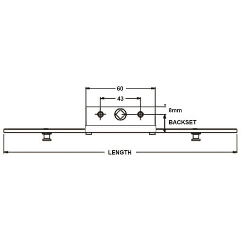 Maco Offset Window Espagnolette - 20mm Backset Mushroom Cams