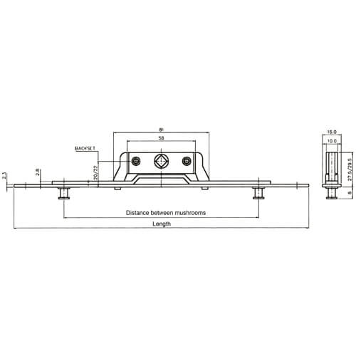 Vitawin Inline Espags 22mm Backset