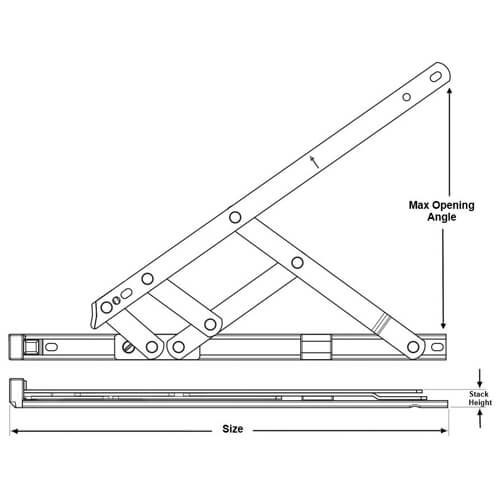 TSS Standard Friction Stay 13mm or 17mm Stack Height