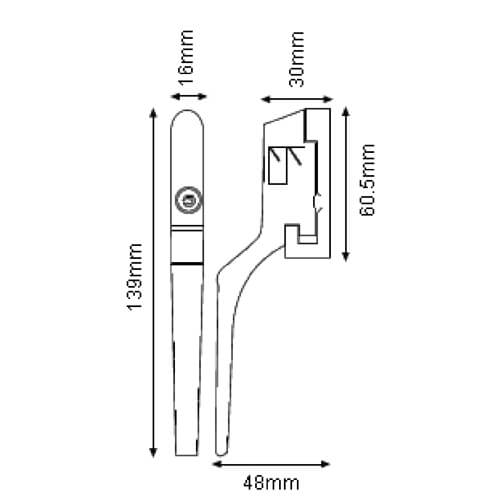 Era Locking Casement Window Handle