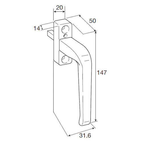 Titon Derwent Offset Locking Espag UPVC Window Handles