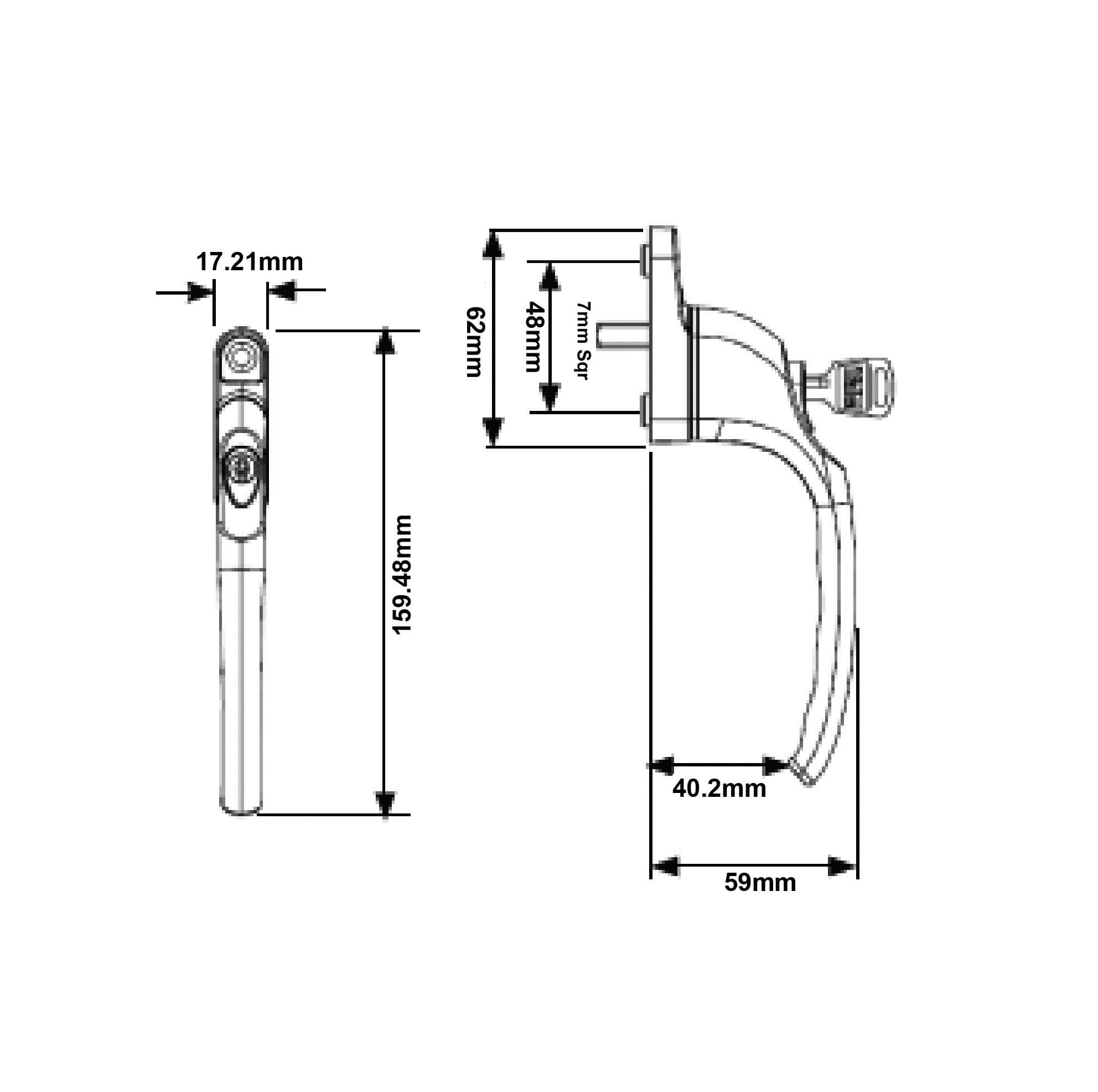 Yale Inline Locking Espag UPVC Window Handles