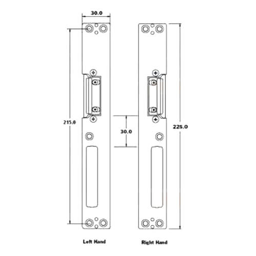 GU UPVC Latch and Deadbolt Keep