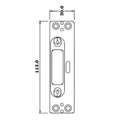 GU UPVC Deadbolt Keep