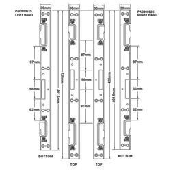 Lockmaster UPVC 2 Rollers Hookbolt Keep Set