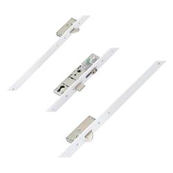 ERA Latch Deadbolt 2 Hooks Split Spindle 44mm Flat White Faceplate Multipoint Door Lock