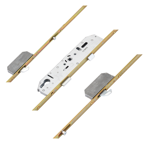 Mila Latch Deadbolt 2 Rollers 2 Hooks Lift Lever Multipoint Door Lock (top hook to spindle = 510mm)
