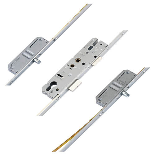 KFV Latch Deadbolt 2 Pins Lift Lever Multipoint Door Lock - Shootbolt Compatible (top pin to spindle = 375mm)