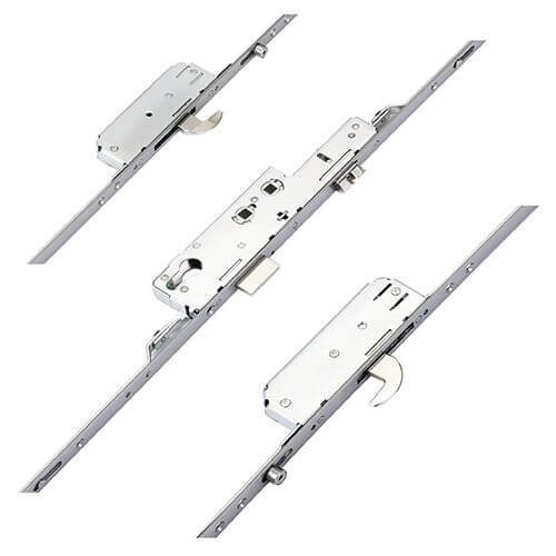 Avocet Latch Deadbolt 2 Hooks 2 Rollers Double Spindle Multipoint Door Lock (top roller to spindle = 675mm)  - Shootbolt Compatible