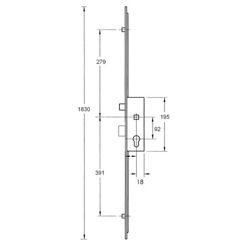 GU Europa Latch Deadbolt 2 Rollers Lift Lever Multipoint Door Lock