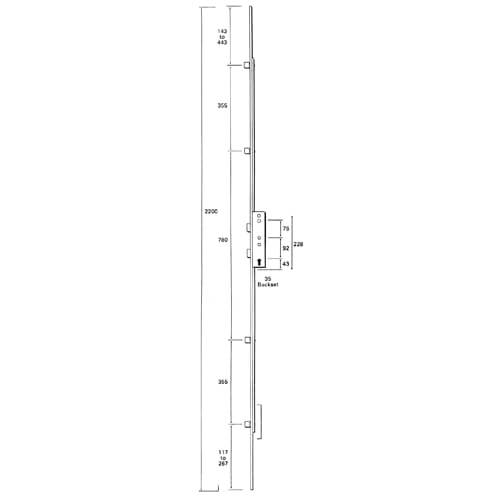 Lockmaster Latch Deadbolt 4 Rollers Lift Lever or Double Spindle Multipoint Door Lock