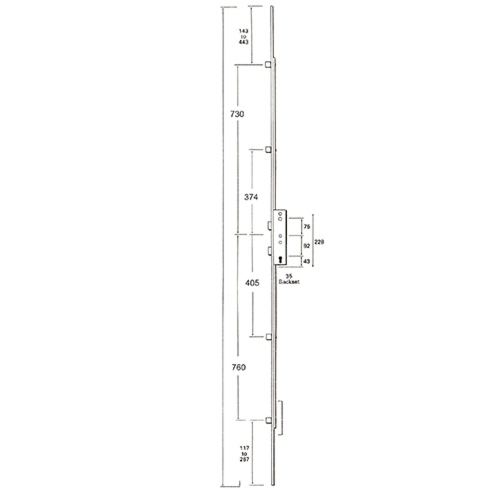 Lockmaster Latch Deadbolt 4 Rollers Lift Lever or Double Spindle Multipoint Door Lock