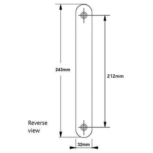 Fab & Fix Windsor Blank Exterior Only Unsprung 212mm screw centres