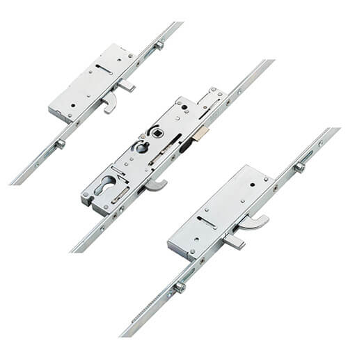 Fullex XL Latch 3 Hooks 2 Anti-Lift Pins 4 Rollers Multipoint Door Lock (top hook to spindle = 721mm)