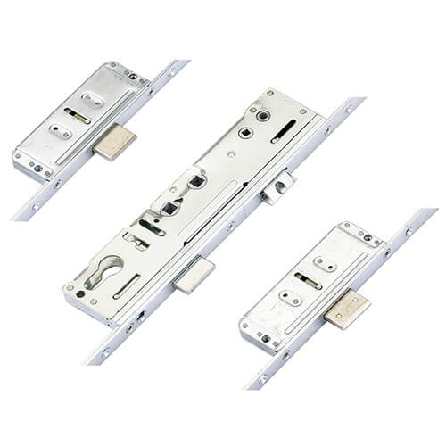 Lockmaster Latch 3 Deadbolts Lift Lever or Double Spindle Multipoint Door Lock - Option 2 (top deadbolt to spindle = 704mm)