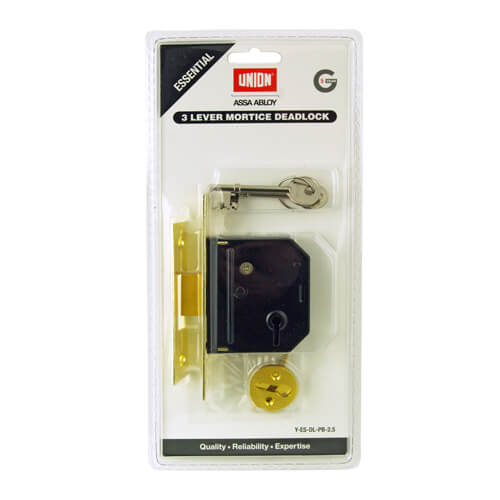 Union Essential 3 Lever Mortice Deadlock