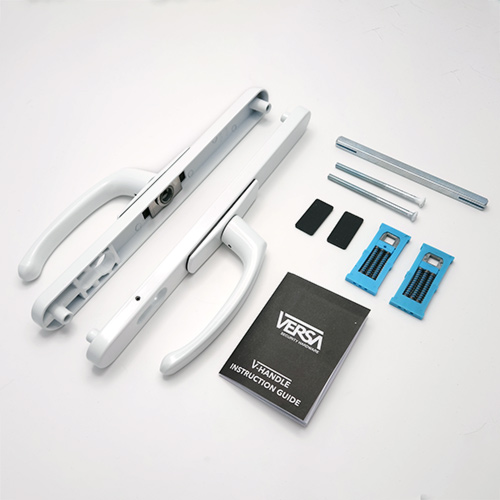 VERSA Lever Lever UPVC Multipoint Adjustable Door Handles - 62-95mm PZ Sprung 260mm Screw Centres