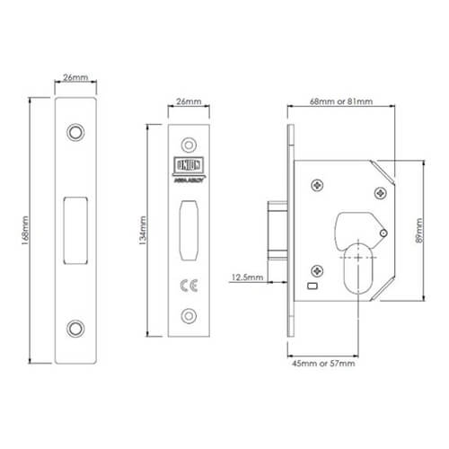 Union 21OV Strongbolt Oval Mortice Deadlock