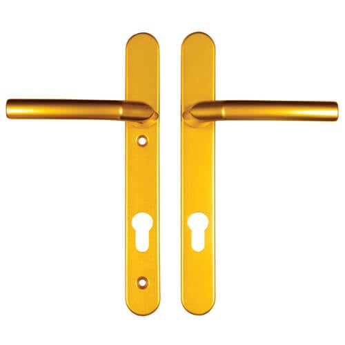 Hoppe Birmingham Lever Lever UPVC Multipoint Door Handles -  92mm PZ Sprung 122mm Screw Centres