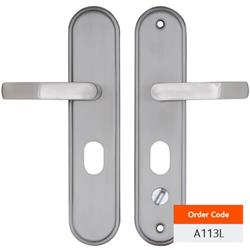 Hooply Steel Door Furniture with Snib