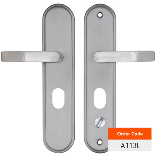 Hooply Steel Door Furniture with Snib