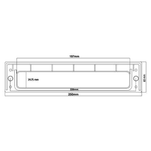 TSS 10" Telescopic Letterplate for UPVC Doors -  40-80mm