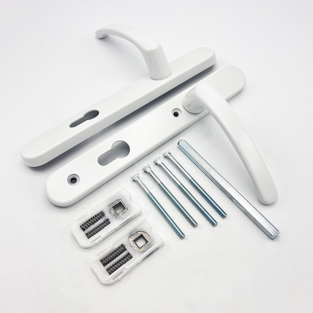TSS Lever Lever UPVC Multipoint Door Handles -  92mm PZ Sprung 122mm Screw Centres