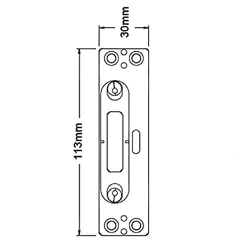 TSS Hook Strike For Upvc Doors