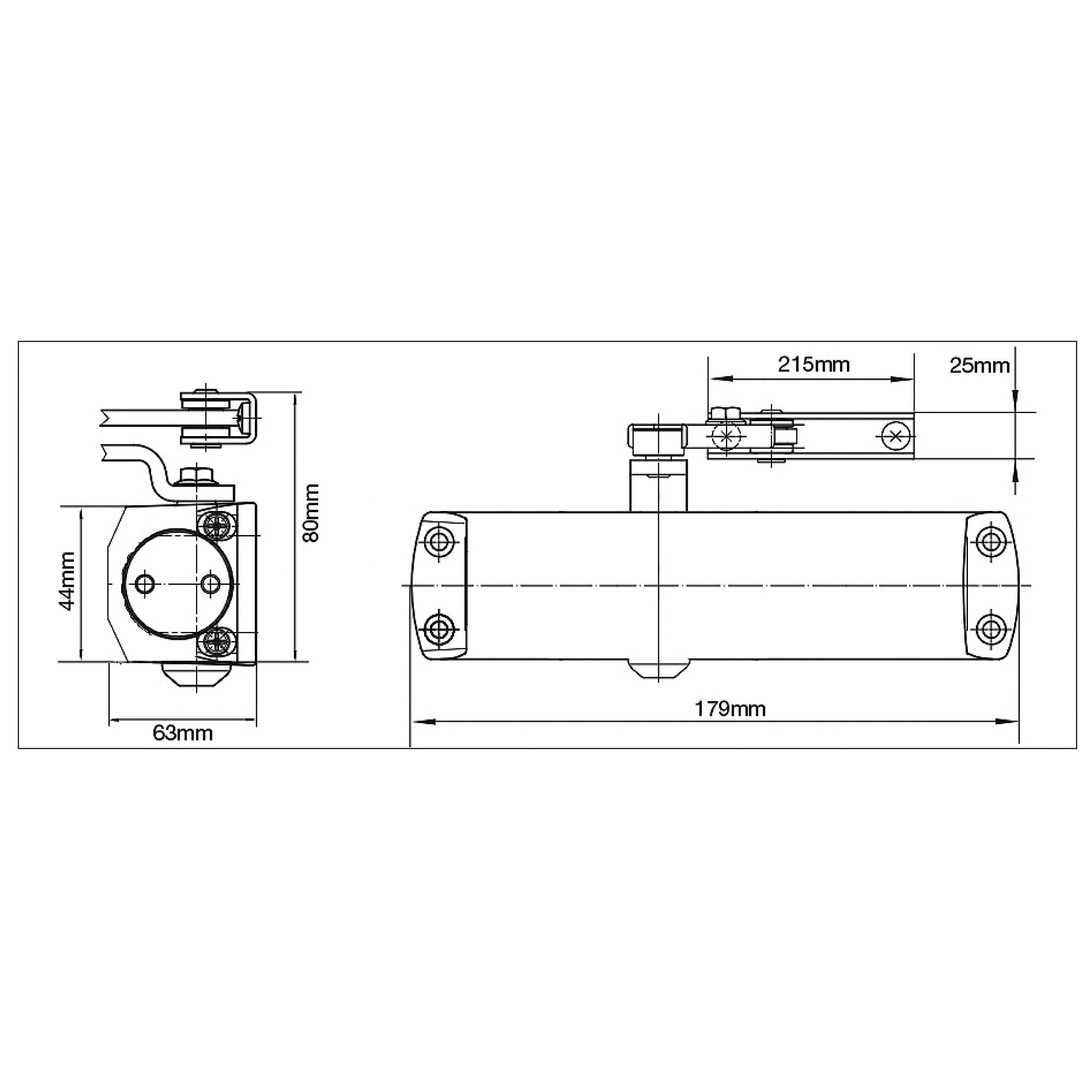 TSS Size 3 Overhead Door Closer