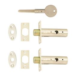TSS Mortice (Rack) Spline (Star) Key Door Bolts - 2 Bolts 1 Key - 32mm Backset